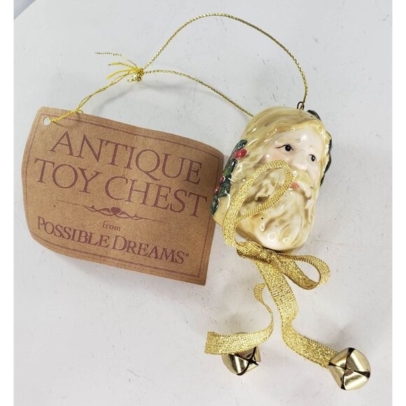 Possible Dreams Antique Toy Chest Santa Head Christmas Ornament #42357 - Picture 1 of 4